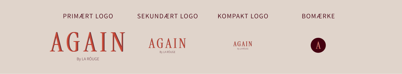 Logovarianter: primært, sekundært og kompakt logo samt symbol